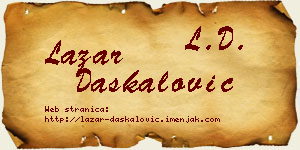 Lazar Daskalović vizit kartica